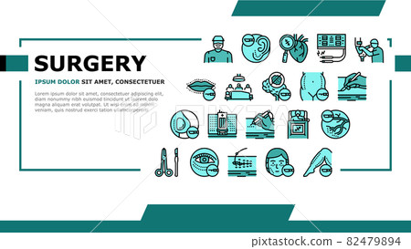 Surgery Medicine Clinic Operation Landing Header Vector 82479894