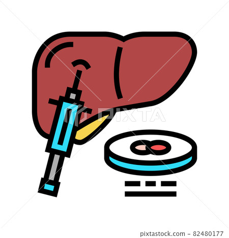 liver biopsy color icon vector illustration 82480177