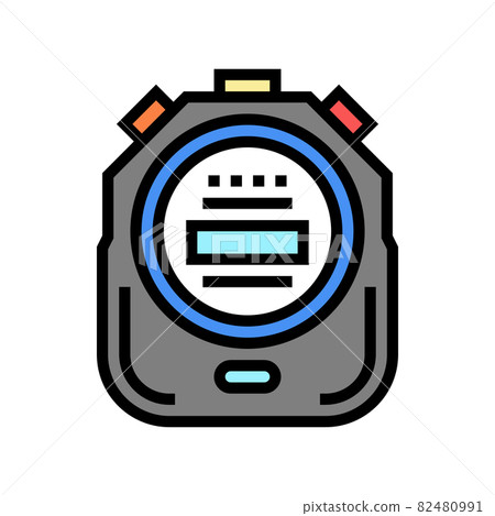 stopwatch device color icon vector illustration stopwatch device color icon vector illustration 82480991