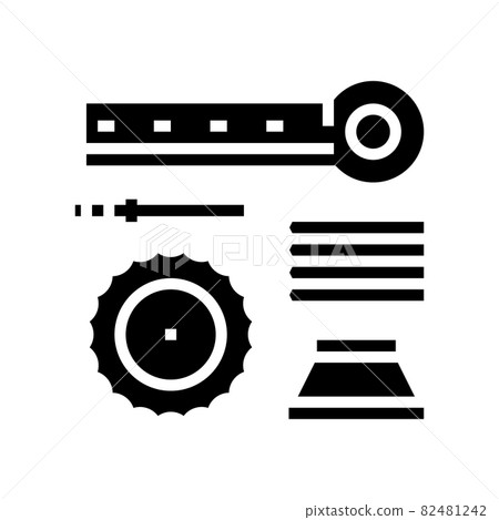 materials handling and crusher spare parts glyph icon vector illustration materials handling and crusher spare parts glyph icon vector illustration 82481242
