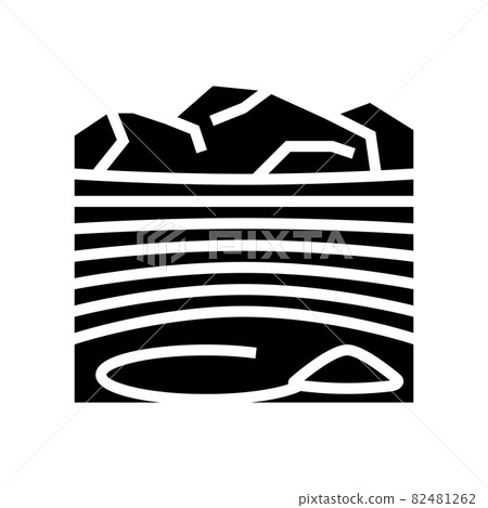 opencast goldmine glyph icon vector illustration 82481262