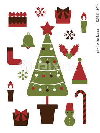 Christmas tree and decoration illustration 82481349