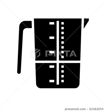 laundry measuring cup glyph icon vector... - Stock Illustration ...