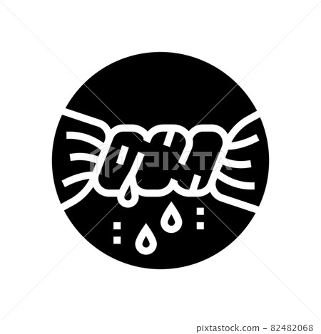 squeezing wet clothes glyph icon vector illustration 82482068