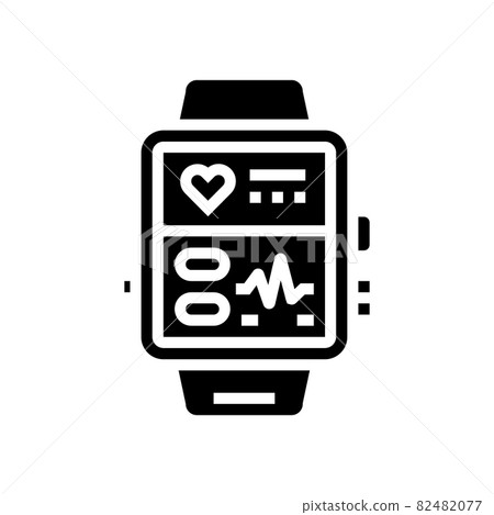 fitness bracelet electronic gadget glyph icon vector illustration 82482077