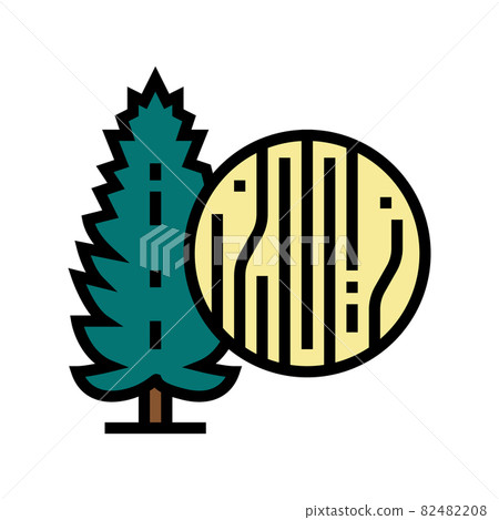 pine wood color icon vector illustration pine wood color icon vector illustration 82482208