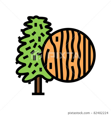 hemlock wood color icon vector illustration hemlock wood color icon vector illustration 82482224