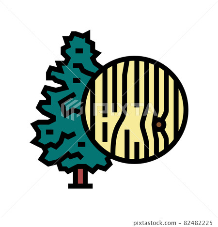 spruce wood color icon vector illustration spruce wood color icon vector illustration 82482225