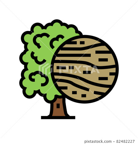 oak wood color icon vector illustration oak wood color icon vector illustration 82482227