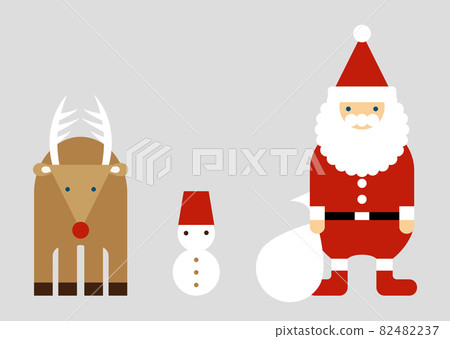 聖誕老人、雪人和馴鹿的插圖 | 聖誕用品 聖誕老人、雪人和馴鹿的插圖 | 聖誕用品 82482237