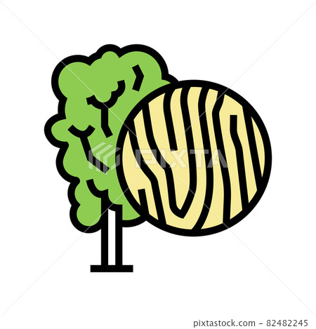 birch wood color icon vector illustration 82482245