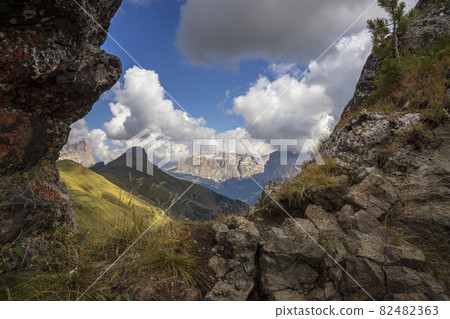 Beautiful mountain landscape of the Dolomites. Italy. Beautiful mountain landscape of the Dolomites. Italy. 82482363