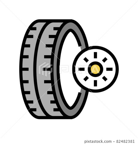 summer season tires color icon vector illustration 82482381