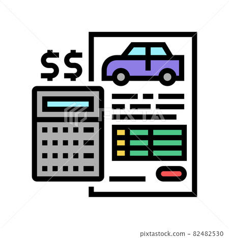 financing car calculator color icon vector illustration financing car calculator color icon vector illustration 82482530