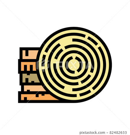 round wood color icon vector illustration round wood color icon vector illustration 82482633