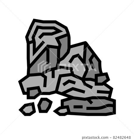 charcoal wooden color icon vector illustration charcoal wooden color icon vector illustration 82482648
