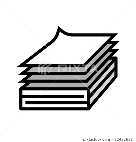 paper list wood production color icon vector illustration paper list wood production color icon vector illustration 82482681