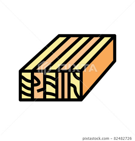 glulam wood color icon vector illustration glulam wood color icon vector illustration 82482726