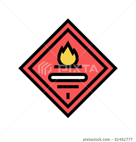 flammable sign color icon vector illustration 82482777