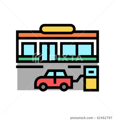 store gas station color icon vector illustration store gas station color icon vector illustration 82482797
