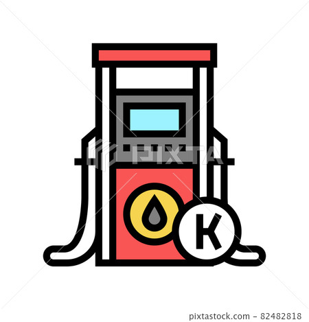 kerosene gas station color icon vector illustration 82482818