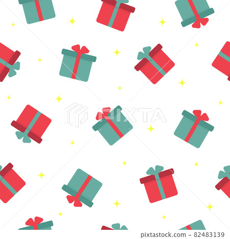 Christmas gifts and stars seamless pattern Christmas gifts and stars seamless pattern 82483139