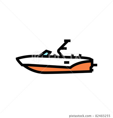 bowrider boat color icon vector illustration 82483255