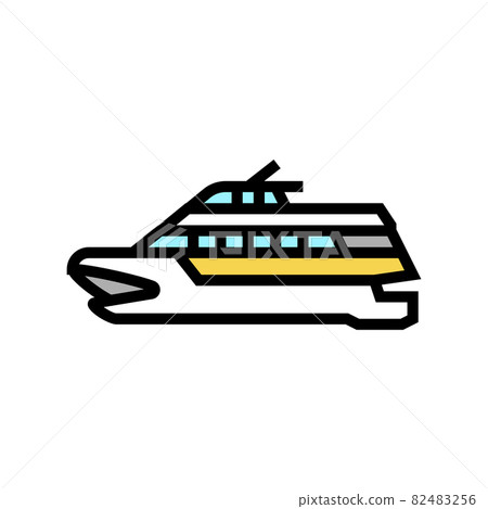 catamaran boat color icon vector illustration 82483256