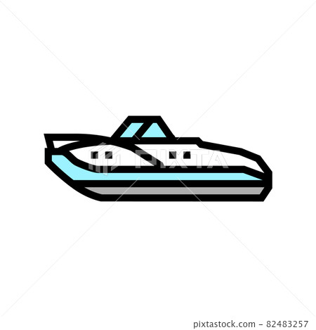 cuddy cabins boat color icon vector illustration 82483257