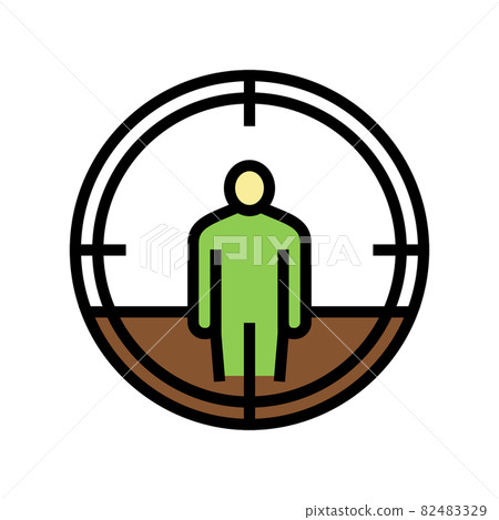 target kill color icon vector illustration 82483329