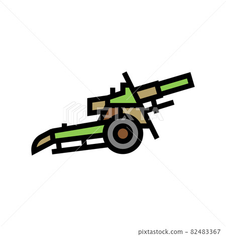 artillery war weapon color icon vector illustration 82483367