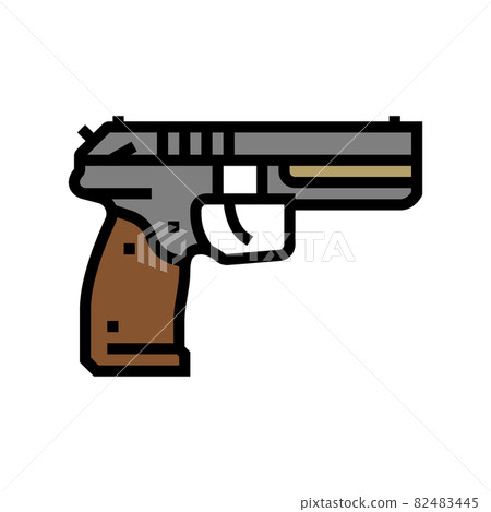 gun weapon color icon vector illustration - Stock Illustration ...