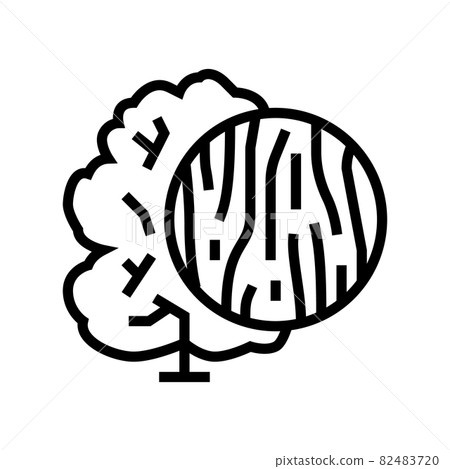 ash wood line icon vector illustration 82483720