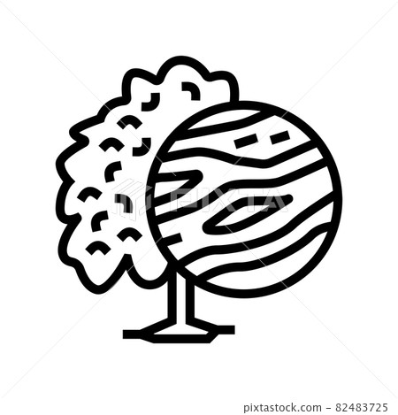 mango wood line icon vector illustration 82483725