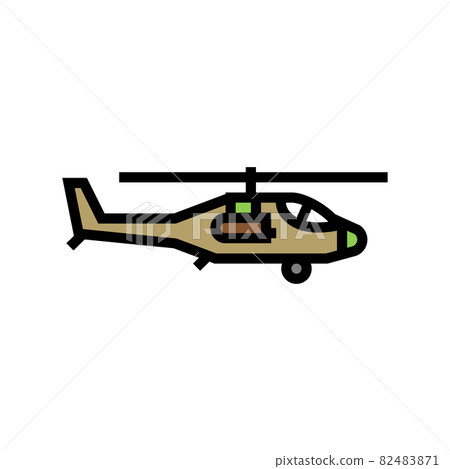 helicopter flying army machine color icon vector illustration helicopter flying army machine color icon vector illustration 82483871