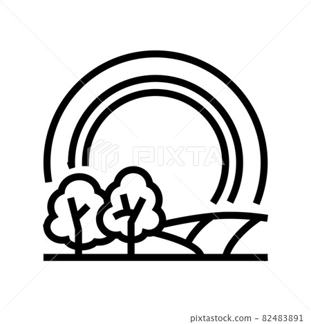touring tires line icon vector illustration 82483891