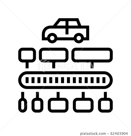vin code decoder line icon vector illustration 82483904