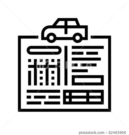 car service history line icon vector illustration car service history line icon vector illustration 82483908