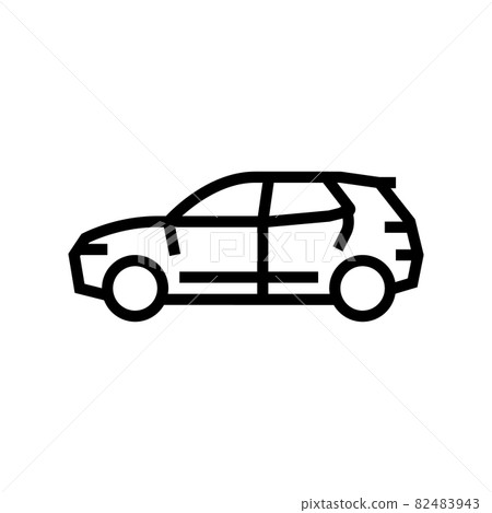 suv car line icon vector illustration 82483943