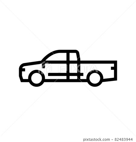 truck car line icon vector illustration 82483944