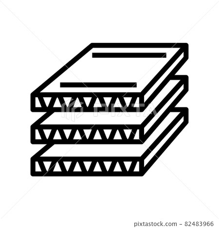 cardboard layers line icon vector illustration cardboard layers line icon vector illustration 82483966