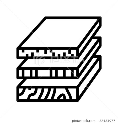 sheets of wood materials line icon vector illustration sheets of wood materials line icon vector illustration 82483977