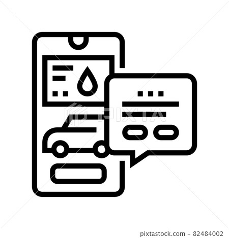 store gas station line icon vector illustration 82484002