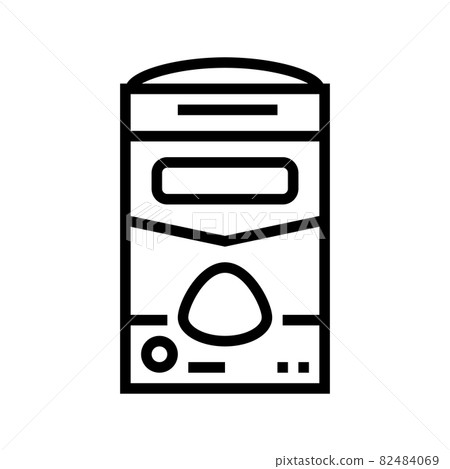 large bag of powder line icon vector illustration 82484069