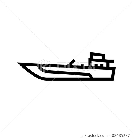 jet boat line icon vector illustration 82485287