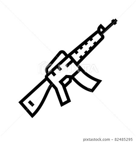 rifle weapon line icon vector illustration rifle weapon line icon vector illustration 82485295