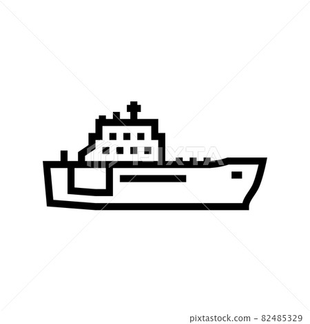 navy boat line icon vector illustration navy boat line icon vector illustration 82485329