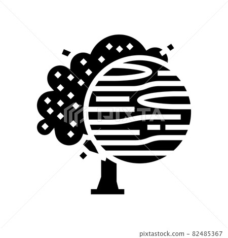 cherry wood glyph icon vector illustration 82485367