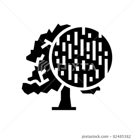 beech wood glyph icon vector illustration 82485382