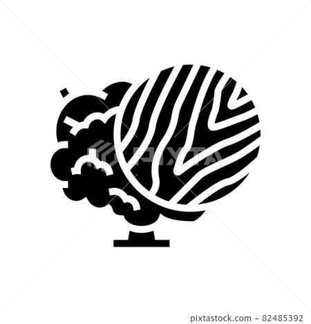 walnut wood glyph icon vector illustration walnut wood glyph icon vector illustration 82485392